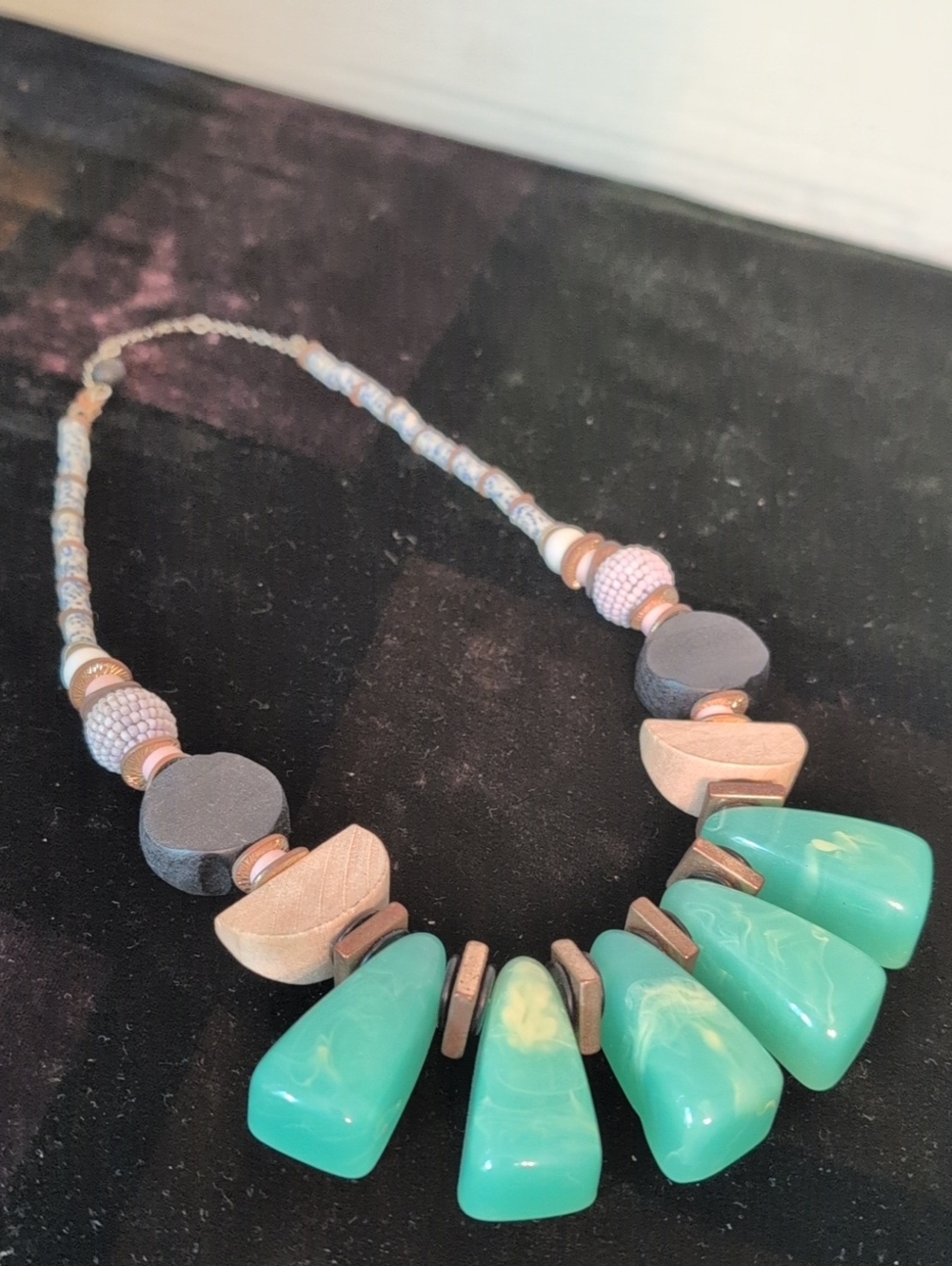 Turquoise Statement Bead Necklace - Women Jewelry